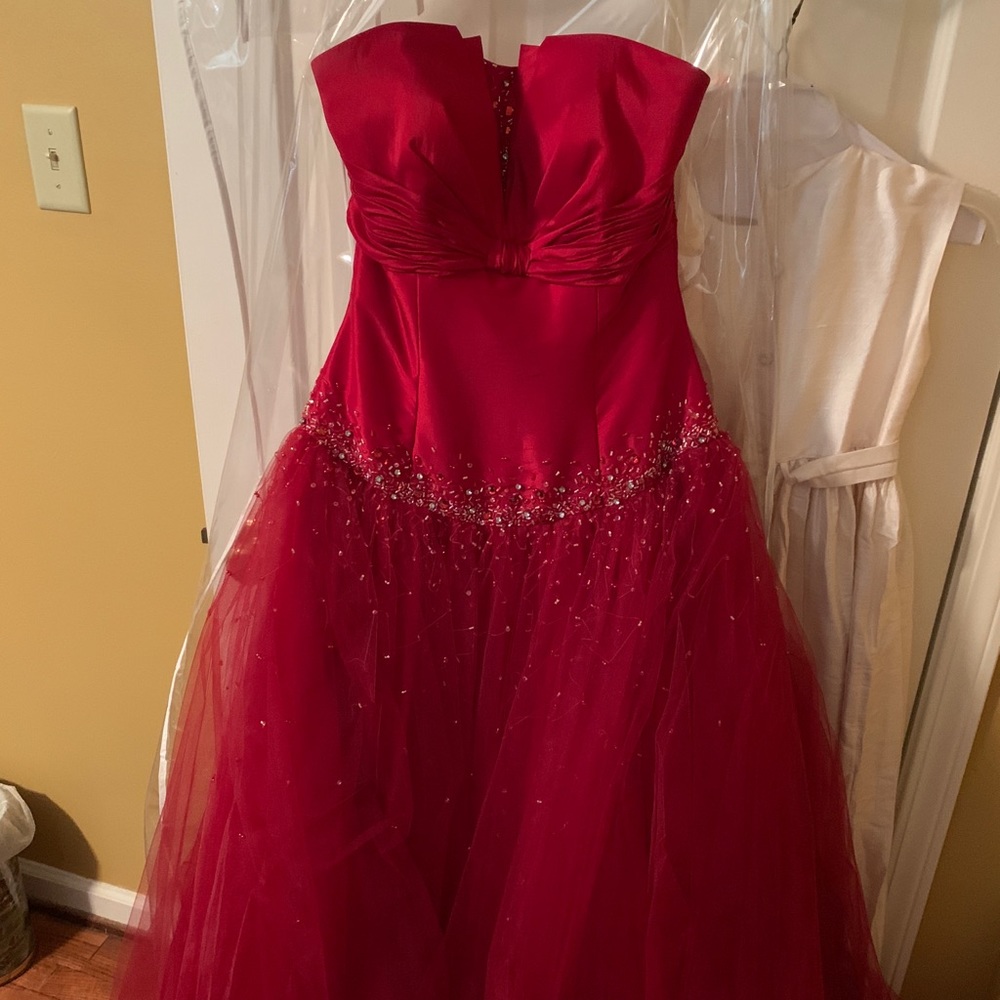Red formal dress